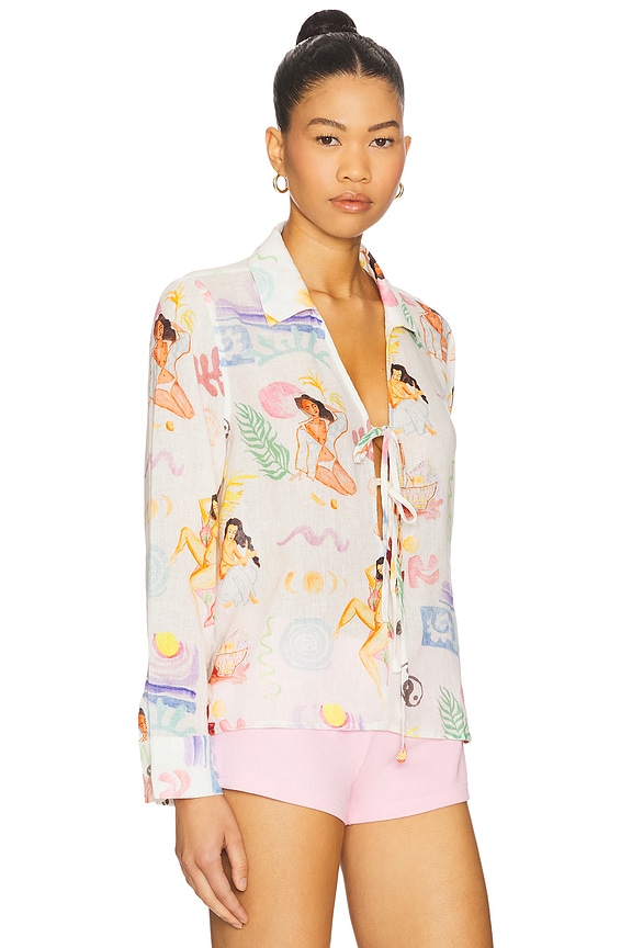 view 2 of 4 Elm Top in Ivory Bathing Ladies