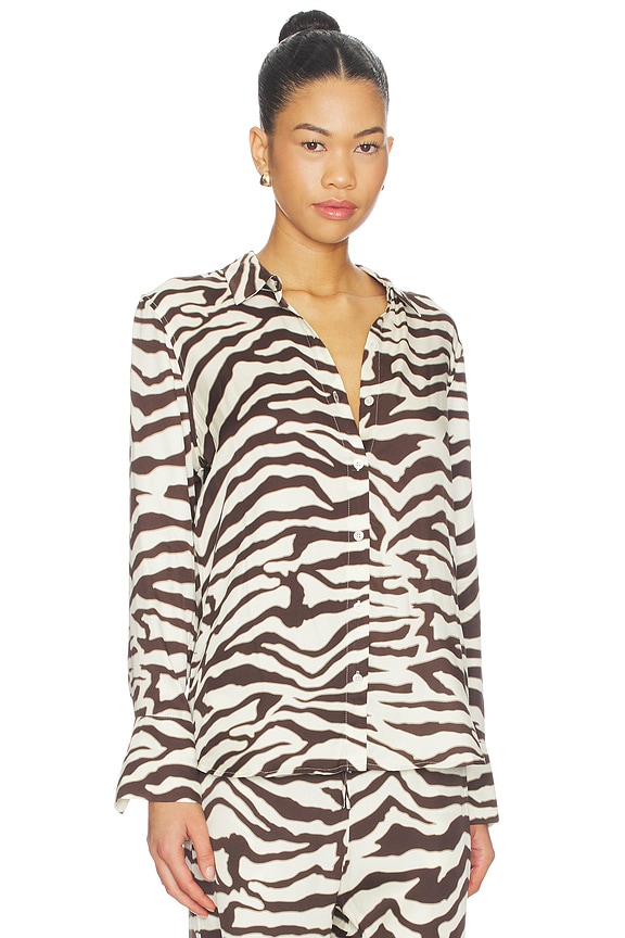 view 2 of 5 Saige Top in Espresso Zebra