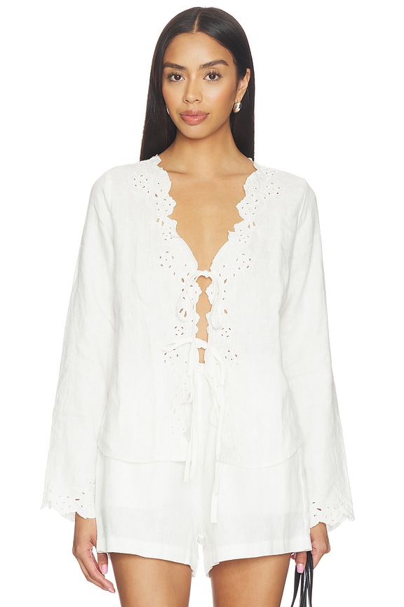 view 1 of 4 Fleur Top in White