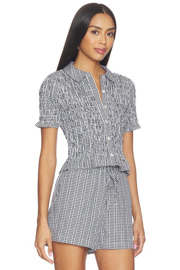 view 2 of 5 Alton Top in Black Gingham