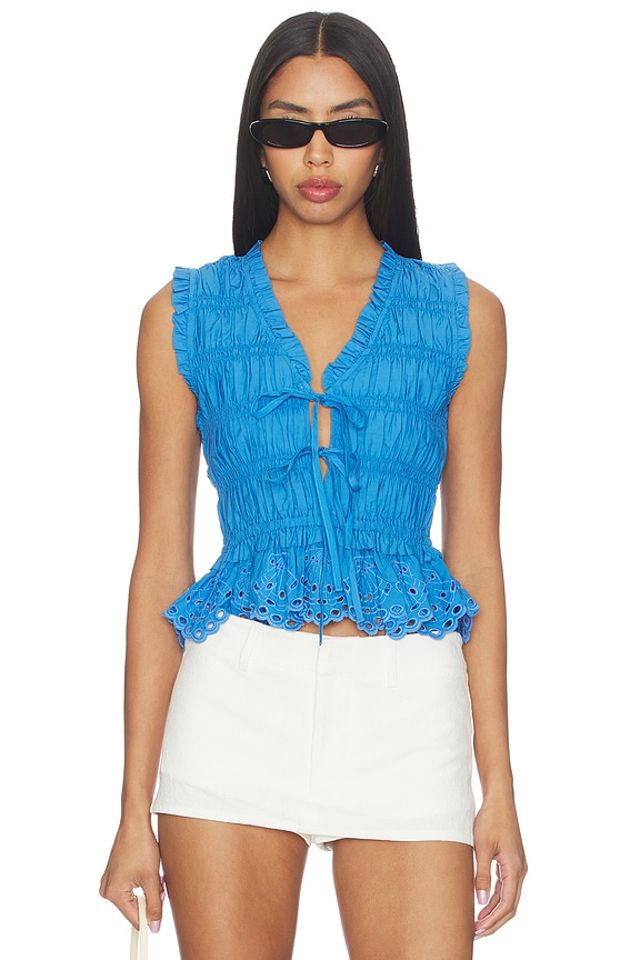 view 1 of 5 Martine Top in Harbor Blue
