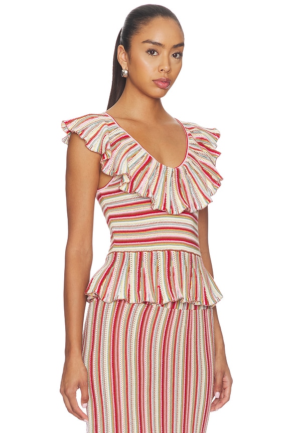 view 2 of 5 Carmelita Top in Havana Stripe