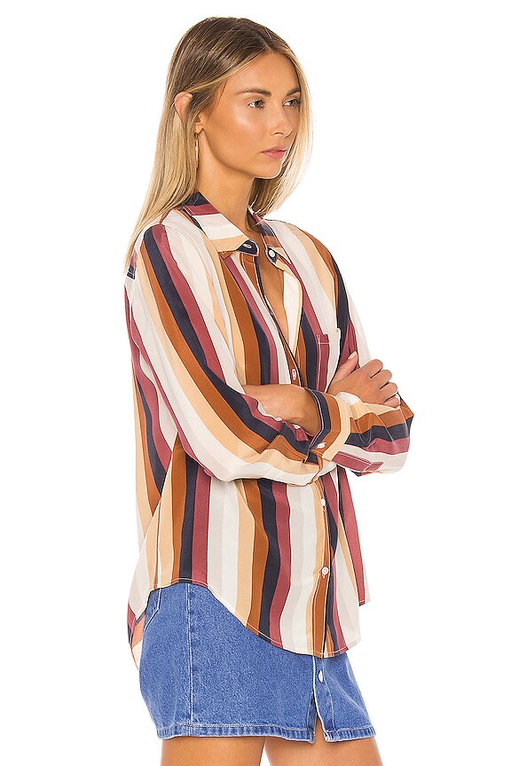 view 2 of 4 Kate Silk Blouse in Valencia Stripe