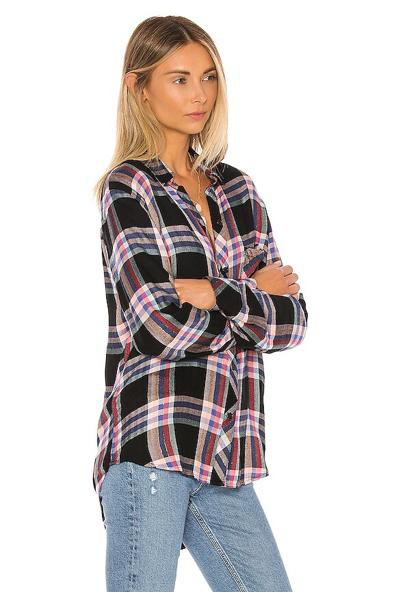 view 2 of 5 HUNTER 버튼 다운 in Black Melon & Aqua