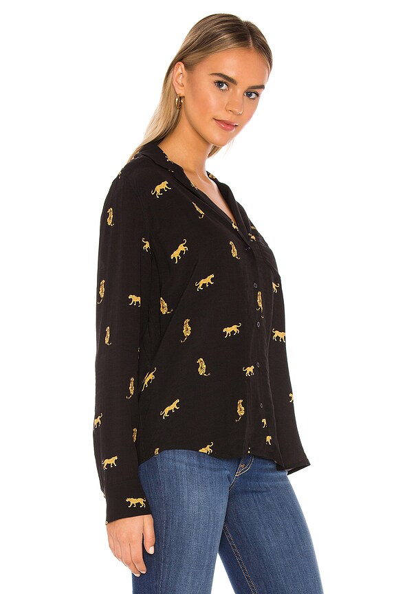 view 2 of 4 Rebel Button Down in Black Wild Cats