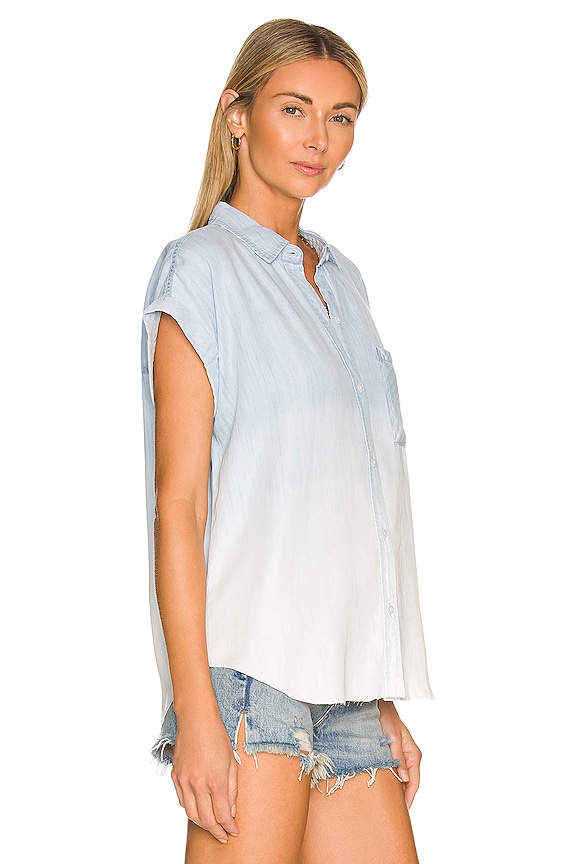 view 2 of 4 Lex Short Sleeve Button Up in Light Vintage Dip Dye