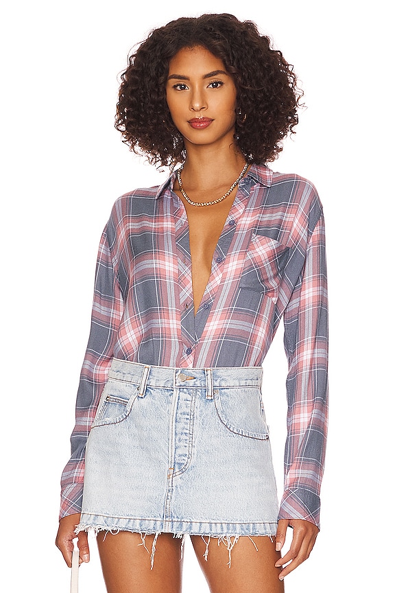 Rails Hunter Top in Slate Rose White | REVOLVE