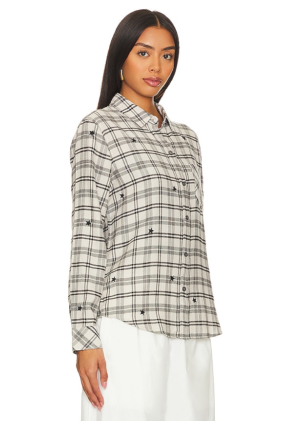 view 2 of 5 Milo Top in Ivory Check Stars