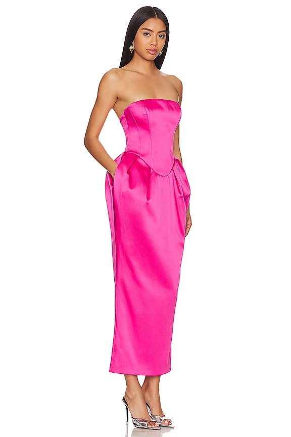 view 2 of 3 Voluminous Midi Dress in Pink