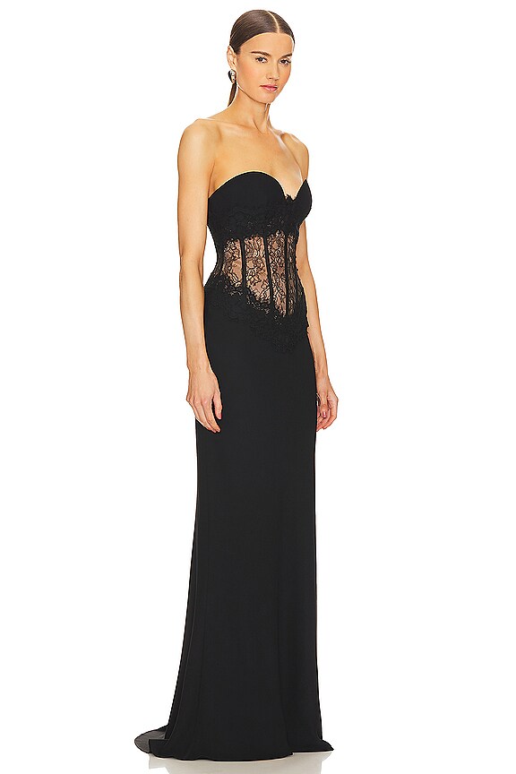 view 2 of 3 Corset Gown in Black