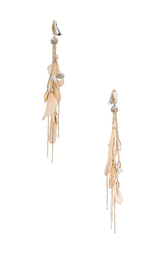 view 2 of 2 Embellished Drop Earrings in Ivory