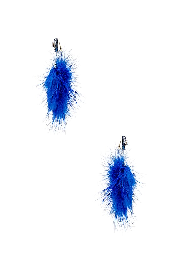 view 2 of 3 BOUCLES D'OREILLES POM in Neon Blue