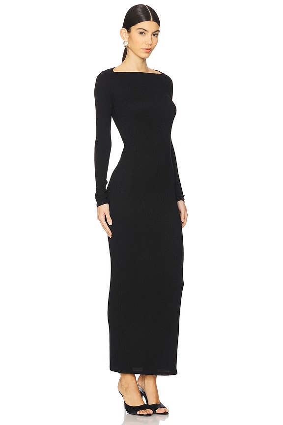view 2 of 3 Long Sleeve Maxi Dress in Black