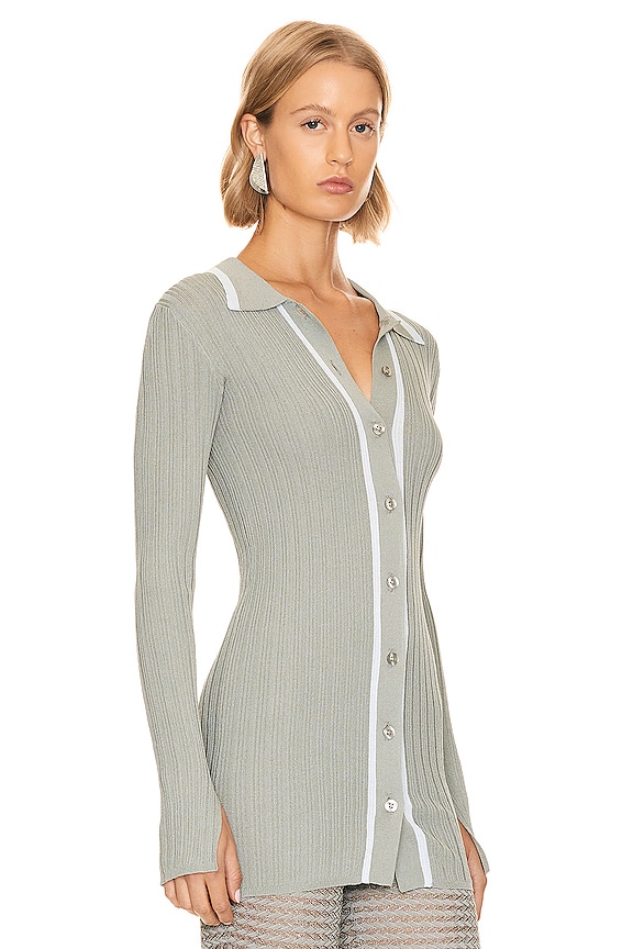view 2 of 5 Knit Slim Cardigan in Griffin Grey Combo