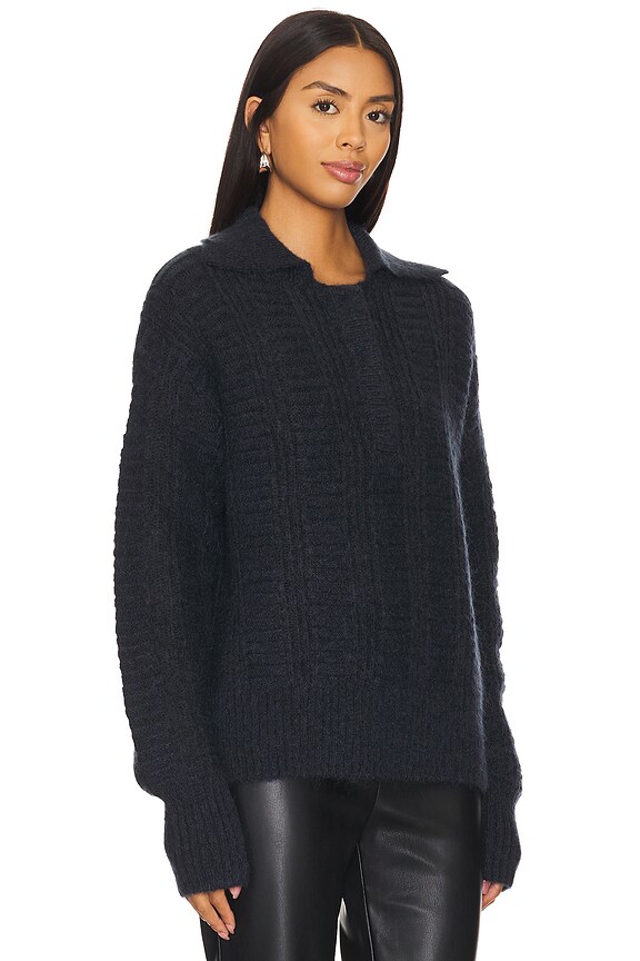 view 2 of 4 Knitted Polo Sweater in Vulcan