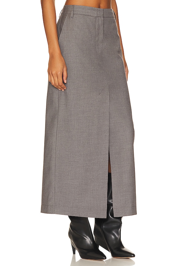 view 2 of 4 Long Suiting Skirt in Dark Gull Gray