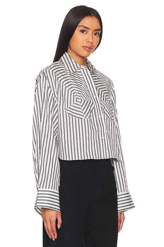 view 2 of 4 Cutline Shirt in Silver Filigree Grey Combo