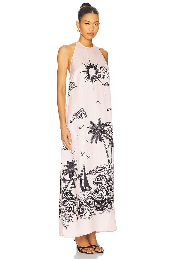 view 2 of 3 Dakota Halter Dress in Ciao Rosa