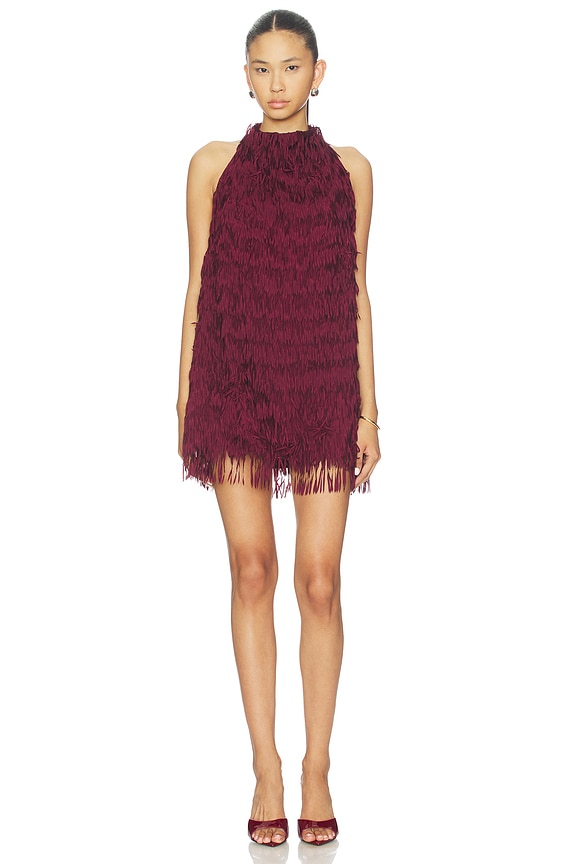 view 2 of 3 RAFFAELLA 프린지 원피스 in Sangria