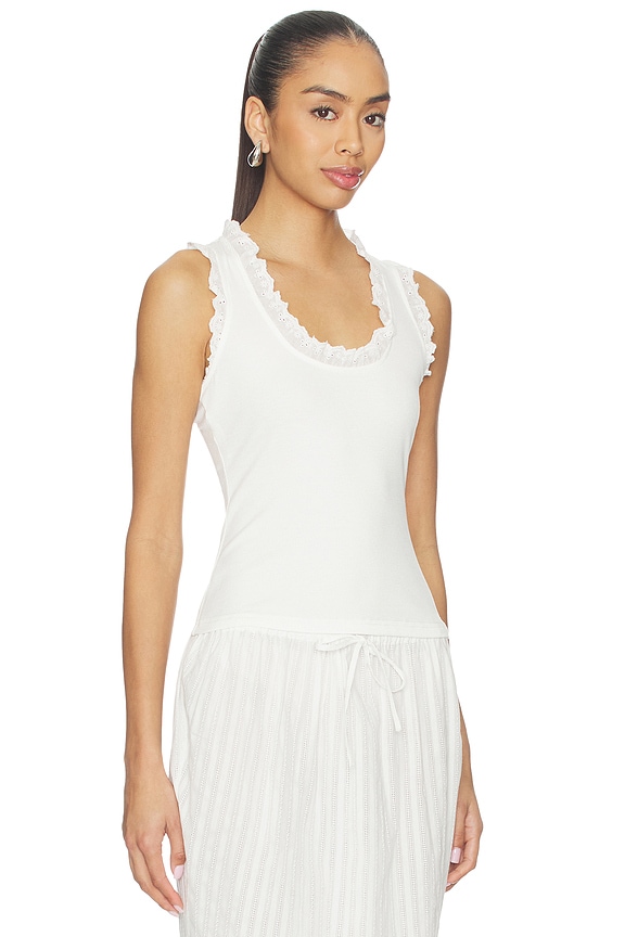 view 2 of 4 Lucy Rib Tank in White