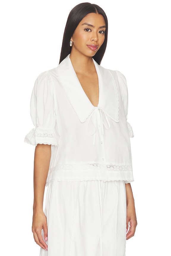 view 2 of 4 Maisie Tie Shirt in White