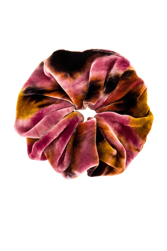 view 2 of 2 Velvet Scrunchie in Pink Eclipse Tie Dye