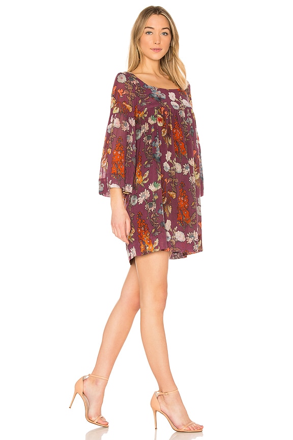 view 2 of 3 Empire Mini Dress in Bordeaux Iris