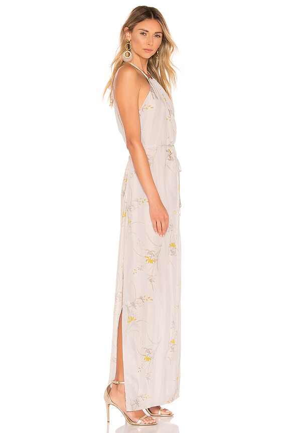 view 2 of 3 Silk Halter Dress in Sterling Cream Stripe