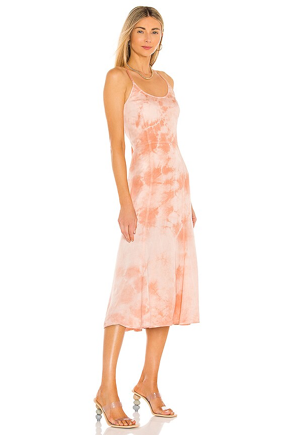 view 2 of 3 VESTIDO MIDI SIENNA in Apricot Cloudwash Tie Dye