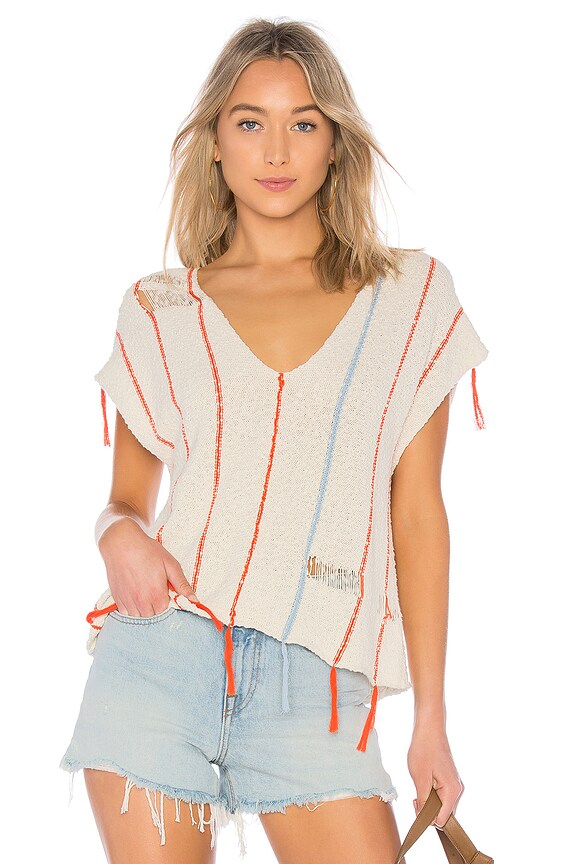 view 1 of 4 V-Neck Pop Over in Off White