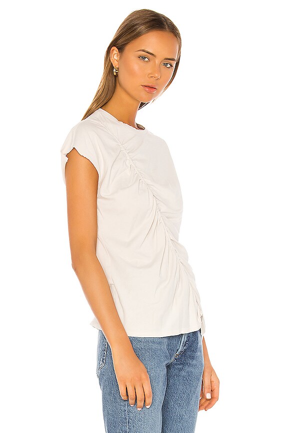 view 2 of 4 Cinch Front Top in Dusty White