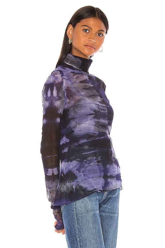 view 2 of 4 COL ROULÉ FITTED in Sapphire Tie Dye