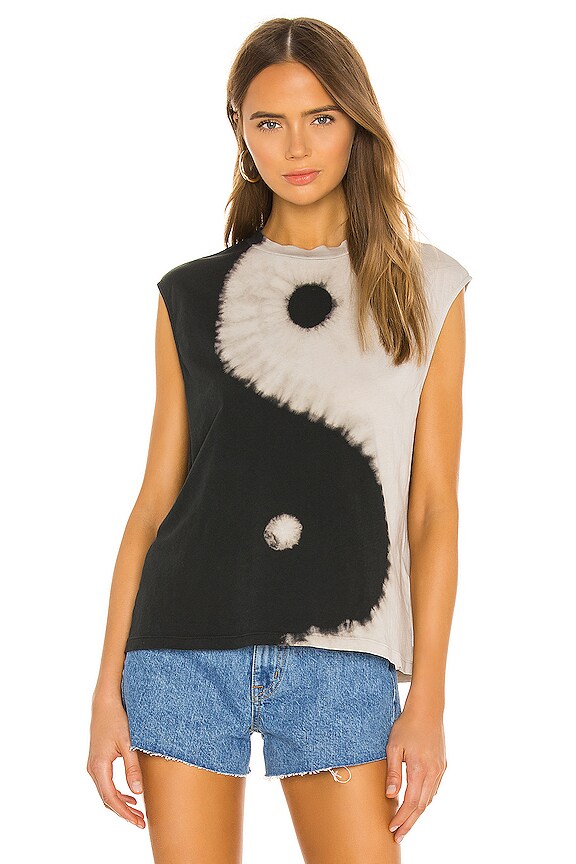 view 2 of 4 Moc Muscle Tee in Black & White Ying Yang