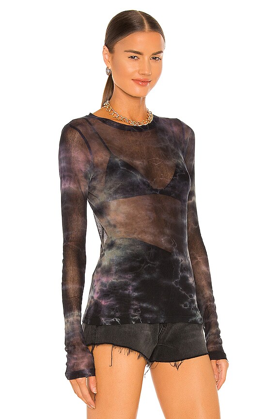 view 2 of 4 T-SHIRT MAILLE FILET LONG SLEEVE in Nebula