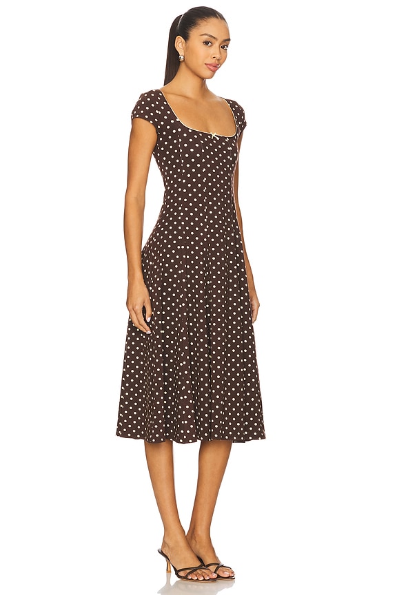 view 2 of 4 Dream Dress in Brown Dot