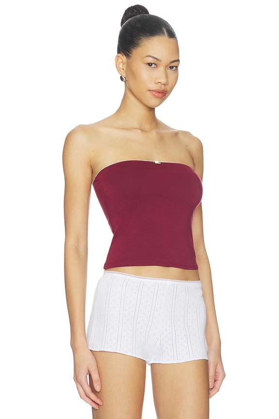 view 2 of 5 Contour Tube Top in Bordeaux