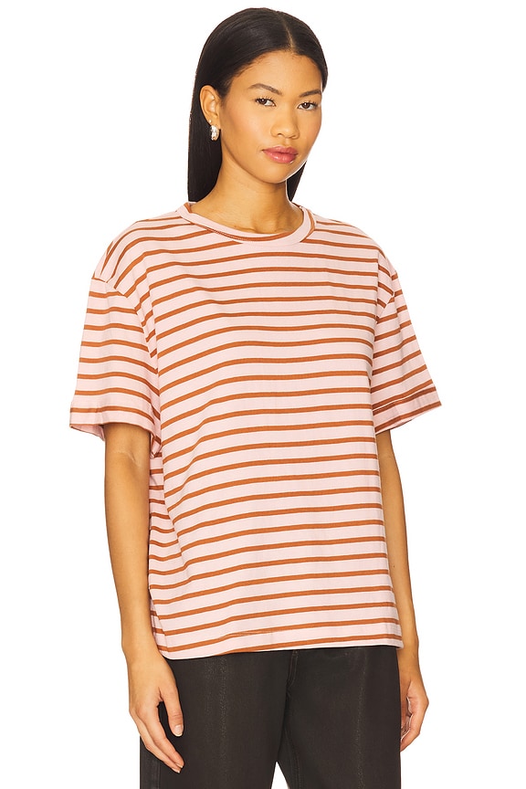 view 2 of 4 Boifriend T-shirt in Mocha Stripe