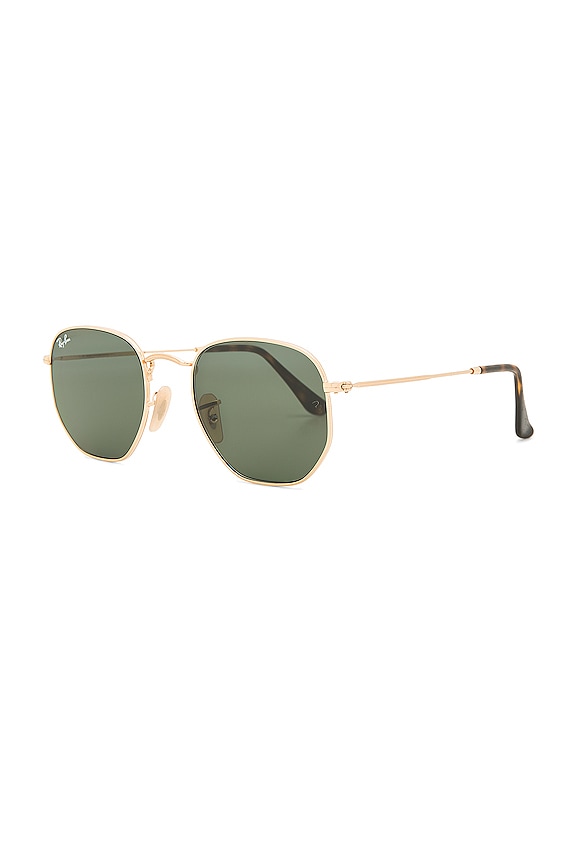 view 2 of 3 LUNETTES DE SOLEIL HEXAGONALES in Gold & Green Classic