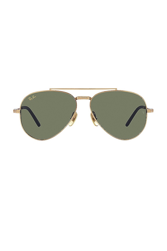 view 1 of 3 LUNETTES DE SOLEIL AVIATOR TITANIUM in Arista & Green