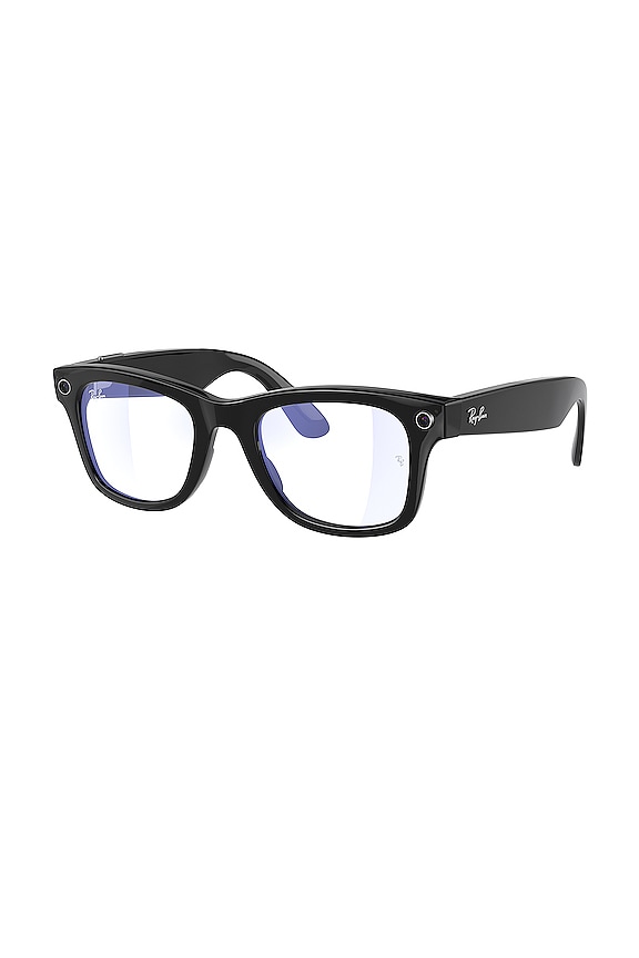 view 2 of 3 LUNETTES ANTI LUMIÈRE BLEU STORIES WAYFARER in Shiny Black & Clear