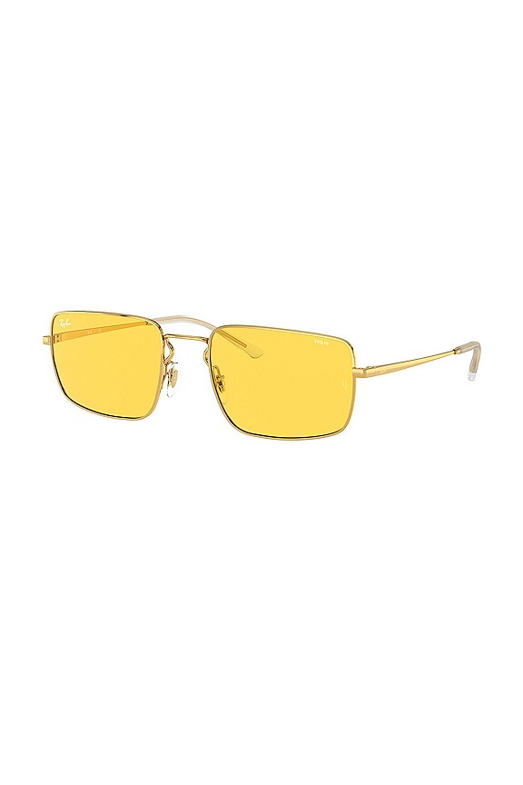 view 2 of 3 LUNETTES DE SOLEIL EVOLVE RECTANGLE in Gold & Yellow to Green