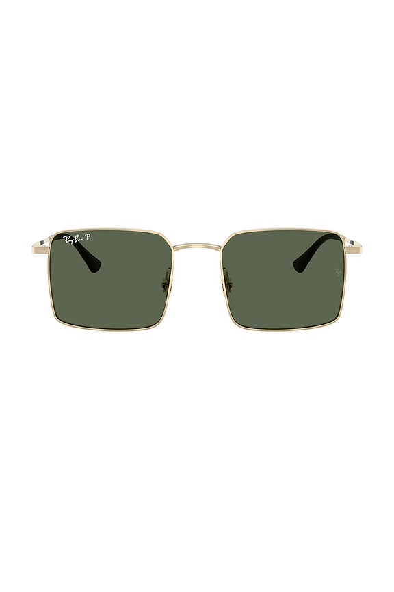 view 1 of 3 Square Sunglasses in Green & Gold