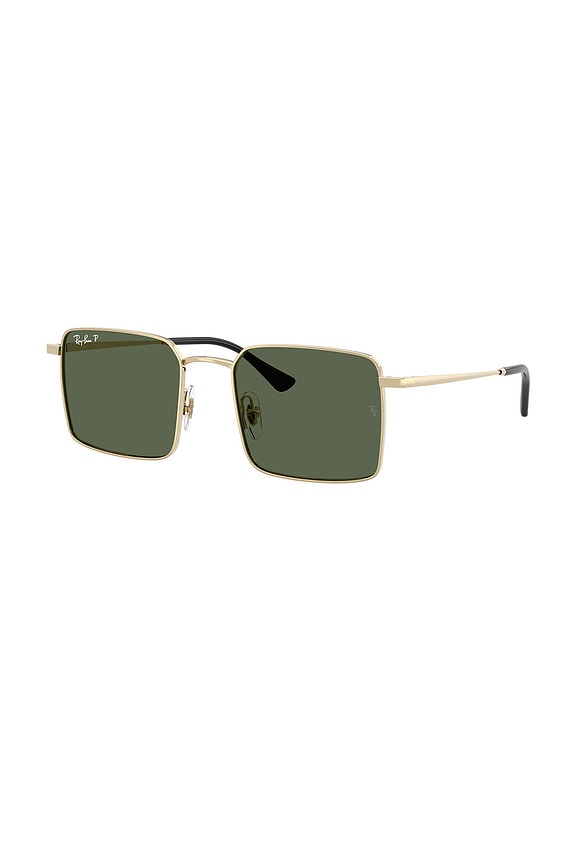view 2 of 3 Square Sunglasses in Green & Gold