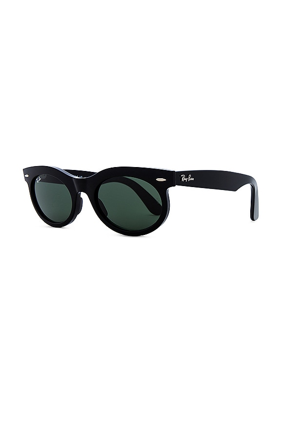 view 2 of 3 Wayfarer Oval Sunglasses in Black