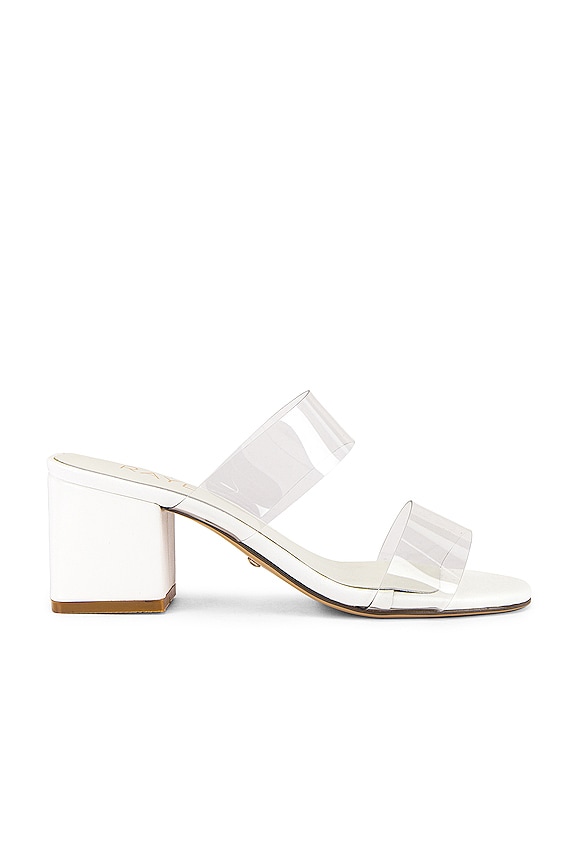 RAYE Bardot Heel in White | REVOLVE