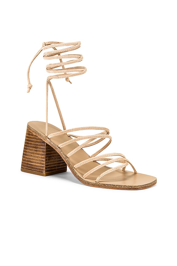 view 2 of 5 Cross Sandal in Nude Suede