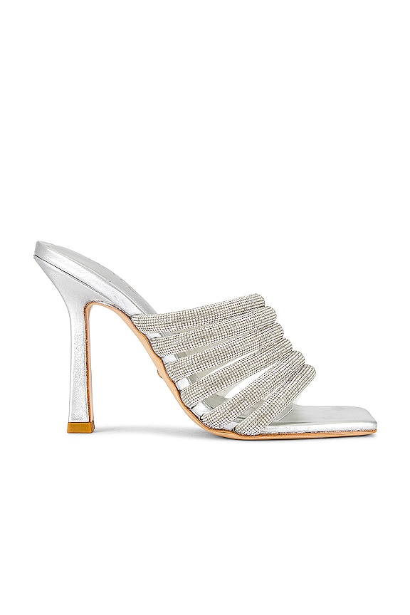 RAYE Crystal Heel in Silver | REVOLVE