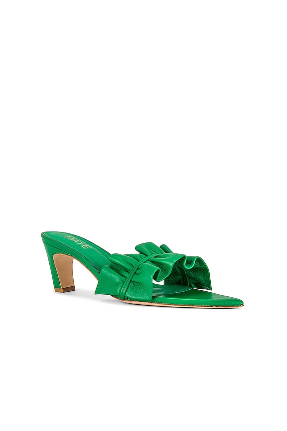 view 2 of 5 Ruffle Mule in Green