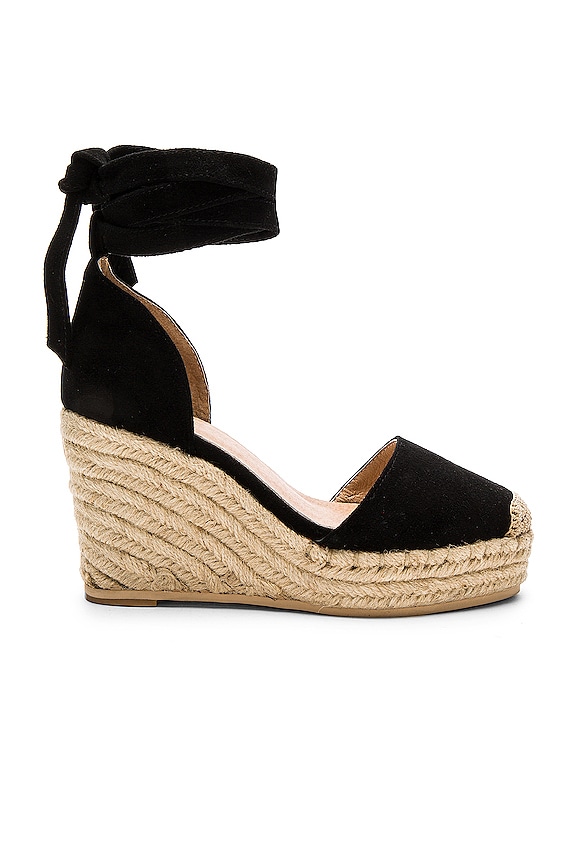 RAYE Dahlia Espadrille Wedge in Black | REVOLVE