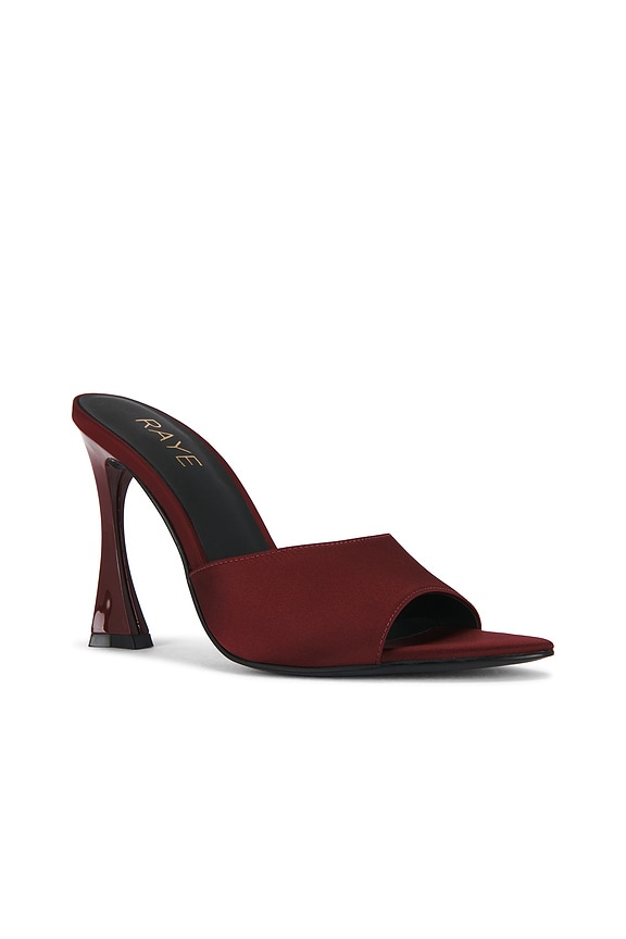 view 2 of 5 Cristina Sandal in Burgundy Satin